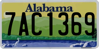 AL license plate 7AC1369