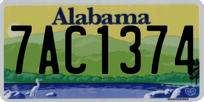 AL license plate 7AC1374