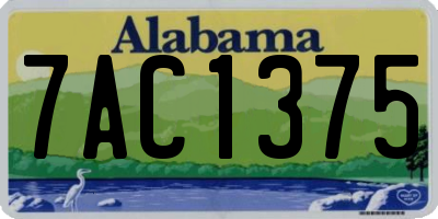 AL license plate 7AC1375