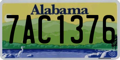 AL license plate 7AC1376