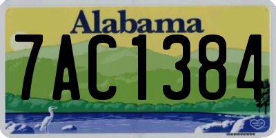 AL license plate 7AC1384