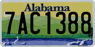 AL license plate 7AC1388