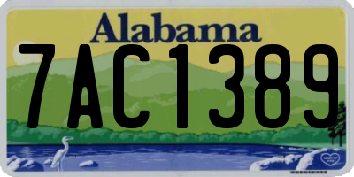 AL license plate 7AC1389