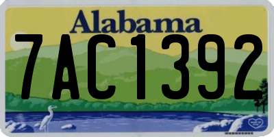 AL license plate 7AC1392