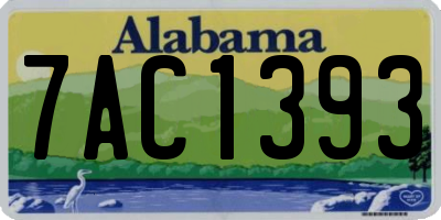 AL license plate 7AC1393
