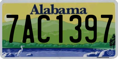 AL license plate 7AC1397