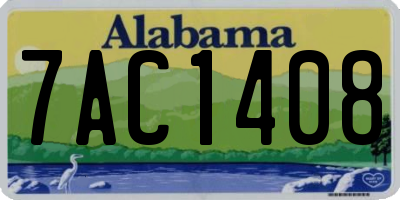 AL license plate 7AC1408