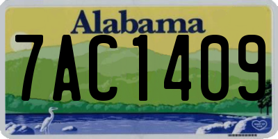AL license plate 7AC1409