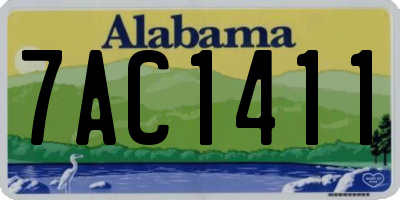 AL license plate 7AC1411
