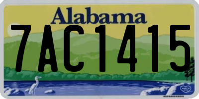 AL license plate 7AC1415