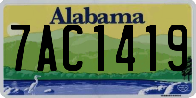 AL license plate 7AC1419