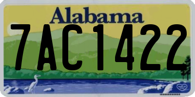 AL license plate 7AC1422