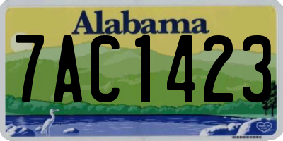 AL license plate 7AC1423