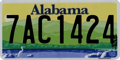 AL license plate 7AC1424