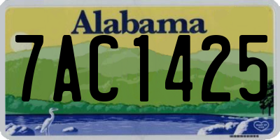 AL license plate 7AC1425