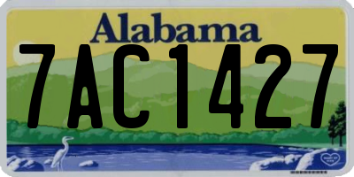 AL license plate 7AC1427