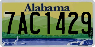 AL license plate 7AC1429