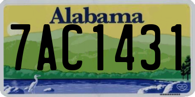 AL license plate 7AC1431