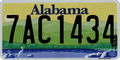 AL license plate 7AC1434