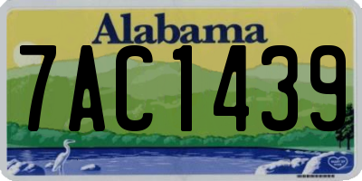 AL license plate 7AC1439