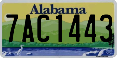AL license plate 7AC1443