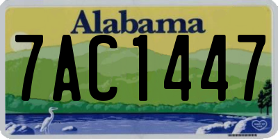 AL license plate 7AC1447