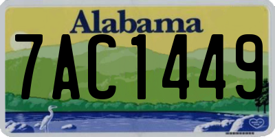 AL license plate 7AC1449