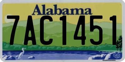 AL license plate 7AC1451