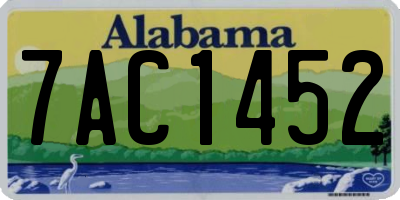 AL license plate 7AC1452