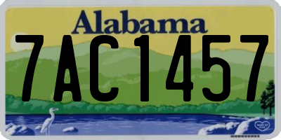 AL license plate 7AC1457