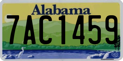 AL license plate 7AC1459