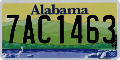 AL license plate 7AC1463