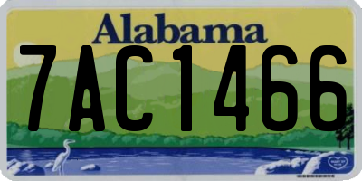 AL license plate 7AC1466