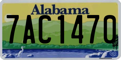 AL license plate 7AC1470