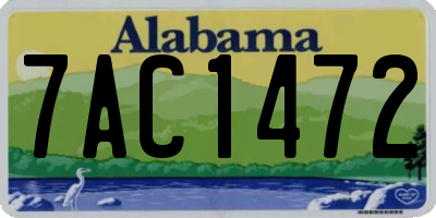 AL license plate 7AC1472