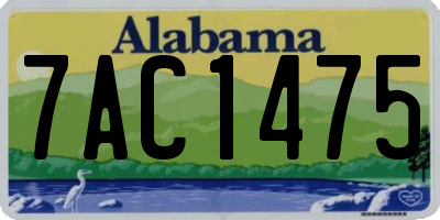 AL license plate 7AC1475