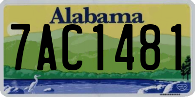 AL license plate 7AC1481