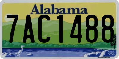 AL license plate 7AC1488