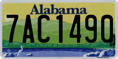 AL license plate 7AC1490