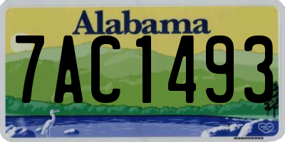 AL license plate 7AC1493