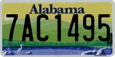 AL license plate 7AC1495