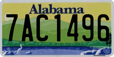 AL license plate 7AC1496