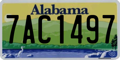AL license plate 7AC1497