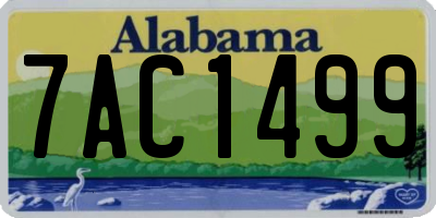 AL license plate 7AC1499