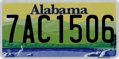 AL license plate 7AC1506