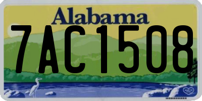 AL license plate 7AC1508