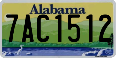 AL license plate 7AC1512