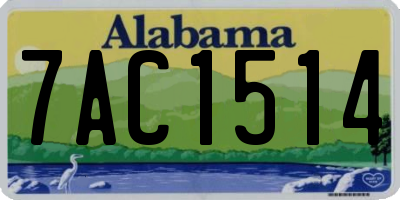 AL license plate 7AC1514
