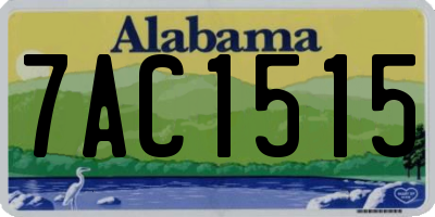 AL license plate 7AC1515