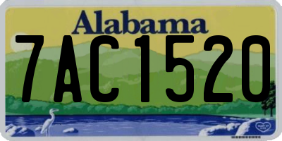 AL license plate 7AC1520